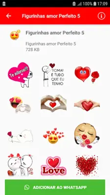 perfect love stickers android App screenshot 0