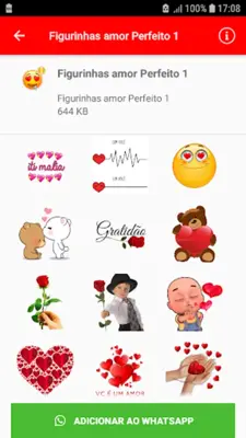 perfect love stickers android App screenshot 1